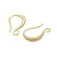 Copper Hook Earring Unfade Gold Plated, approx 9-15mm [FD12412]