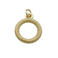Copper Circle Pendant 18K Gold Plated, approx 11mm [FD13857]