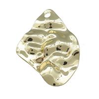 Copper Slice Pendant Hammered Gold Plated, approx 27-37mm [FD14699]