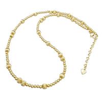 Copper Necklace Adjustable Gold Plated, approx 3mm, 5mm, 40-45cm length [FD14804]