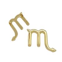 Copper Pendant Zodiac Signs Scorpio Gold Plated, approx 14-18mm [FD15070]