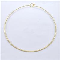 Copper Wire Collar Necklace Gold Plated, approx 2mm, 15cm dia [FD16369]