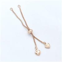 Copper Necklace Extender Adjustable Gold Plated, approx 6mm, 1mm, 55mm length [FD17309]