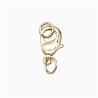 Copper Lobster Clasp Lt.Gold Plated, approx 12mm [FD17783-12MM]