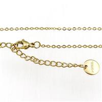 Stainless Steel Necklace Chain Gold Plated, approx 1.5mm, 38-43cm length [FN21119]