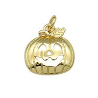 Copper Pumpkin Charm Pendant Halloween Gold Plated, approx 14mm [FN31264]