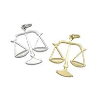 Copper Libra Pendant Charm Mixed, approx 18-22mm [FN31689]