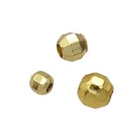 Copper Round Spacer Beads Faceted 18K Gold Plated, approx 3mm [FN31846-3MM]