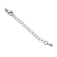 Copper Necklace Extender Chain Platinum Plated, approx 50mm length [FN37116]