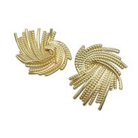 Copper Stud Earrings Phoenix Gold Plated, approx 25-30mm [FN37793]