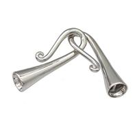 Copper Clasp Cord End Platinum Plated, approx 6-28mm [FN40596]