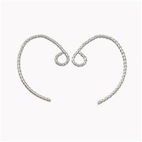 Copper Hook Earrings Platinum Plated, approx 15-20mm [FN42605]