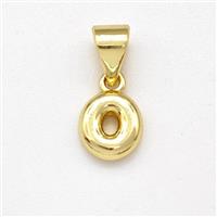 Copper Letter-O Pendant Gold Plated, approx 6-7mm [FN43950]