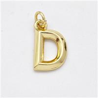 Copper Letter-D Pendant Gold Plated, approx 9-12.5mm [FN44101]