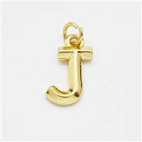 Copper Letter-J Pendant Gold Plated, approx 9-12.5mm [FN44107]
