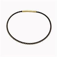 Black Nylon Cord Bracelet With Stainless Steel Clasp, approx 2mm thickness [FR11419]
