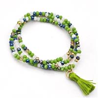 Chinese Crystal Glass Bracelets Stretchy, approx 3-3.5mm [FR11476]