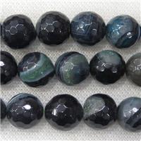 green Druzy Agate beads, faceted round, approx 14mm dia [GA1717-14MM]