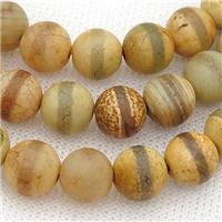 yellow Tibetan Style Agate Beads, Round, approx 10mm dia [GA2127-10MM]