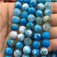 blue dragonVeins Agate Beads, faceted round, approx 10mm dia [GA2140-10MM]