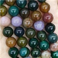 Brazilian Agate Beads Multicolor Smooth Round A-Grade, approx 10mm dia [GA2313-10MM]