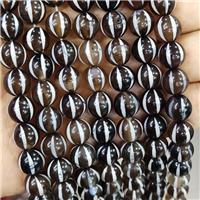Coffee Tibetan Agate Round Beads Watermelon Smooth, approx 10mm dia [GA2741]
