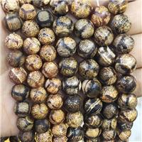 Tibetan Agate Beads Round Antique Tortoise, approx 12mm [GA2802-12MM]