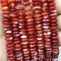 Natural Red Stripe Agate Rondelle Beads, approx 4-10mm [GA2841]