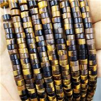 Natural Tiger Eye Stone Heishi Spacer Beads, approx 6mm [GA3073]