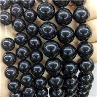 Black Onyx Agate Beads Smooth Round, approx 14mm dia [GA3265-14MM]