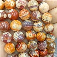 Natural Fire Agate Beads Red Smooth Round, approx 14mm [GA3472]