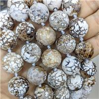 Natural Agate Beads Dye Faceted Round, approx 20mm [GA3482]