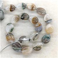 Agate Druzy Teardrop Beads Gray Natural Color, approx 15-20mm [GA3572]