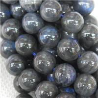 black Labradorite Beads, blue light, AAAA-Grade, approx 6mm dia [GB11632-6MM]