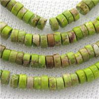 olive Imperial Jasper heishi beads, approx 3x8mm [GB12294-3X8MM]