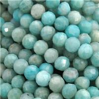 green Amazonite Beads, faceted round, approx 5mm dia [GB13210]