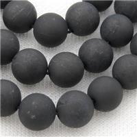 black Shungite Beads, matte, round, approx 10mm dia [GB13318-10MM]