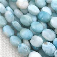 blue Larimar oval Beads, approx 8-10mm [GB13375-M]