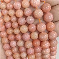 Natural Peach Calcite Beads Round, approx 12mm dia [GB13380-12MM]