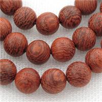 natural Wood Beads, red, round, approx 8mm dia [GB13474-8MM]