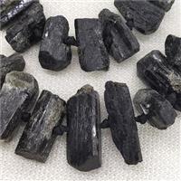 black Tourmaline Beads, freeform, approx 20-27mm [GB13515]