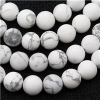 round white Howlite Turquoise Beads, matte, approx 6mm dia [GB13711-6MM]