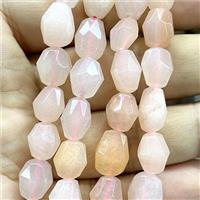 pink Morganite beads, faceted freeform, approx 10-14mm [GB14070]