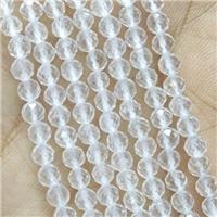 Clear Quartz Seed Beads Faceted Round, approx 4mm dia [GB14344-4MM]