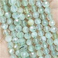 Tiny Green Prehnite Beads Faceted Round A-Grade, approx 2mm dia [GB14388-2MM]