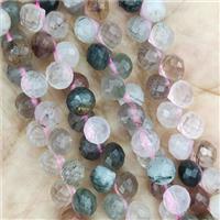 Rutilated Quartz Teardrop Beads Multicolor Topdrilled, approx 6mm [GB14559]