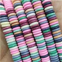 Mix Color Oxidative Agate Heishi Spacer Beads, approx 6mm [GB14567-6MM]