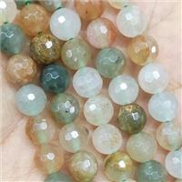 Green Agate Beads Faceted Round, approx 6mm dia [GB15127-6MM]
