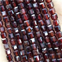Red Garnet Cube Beads, approx 3mm [GB15145]