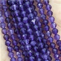 Purple Amethyst Mini Beads Faceted Round AA-Grade, approx 3mm [GB15213-3MM]